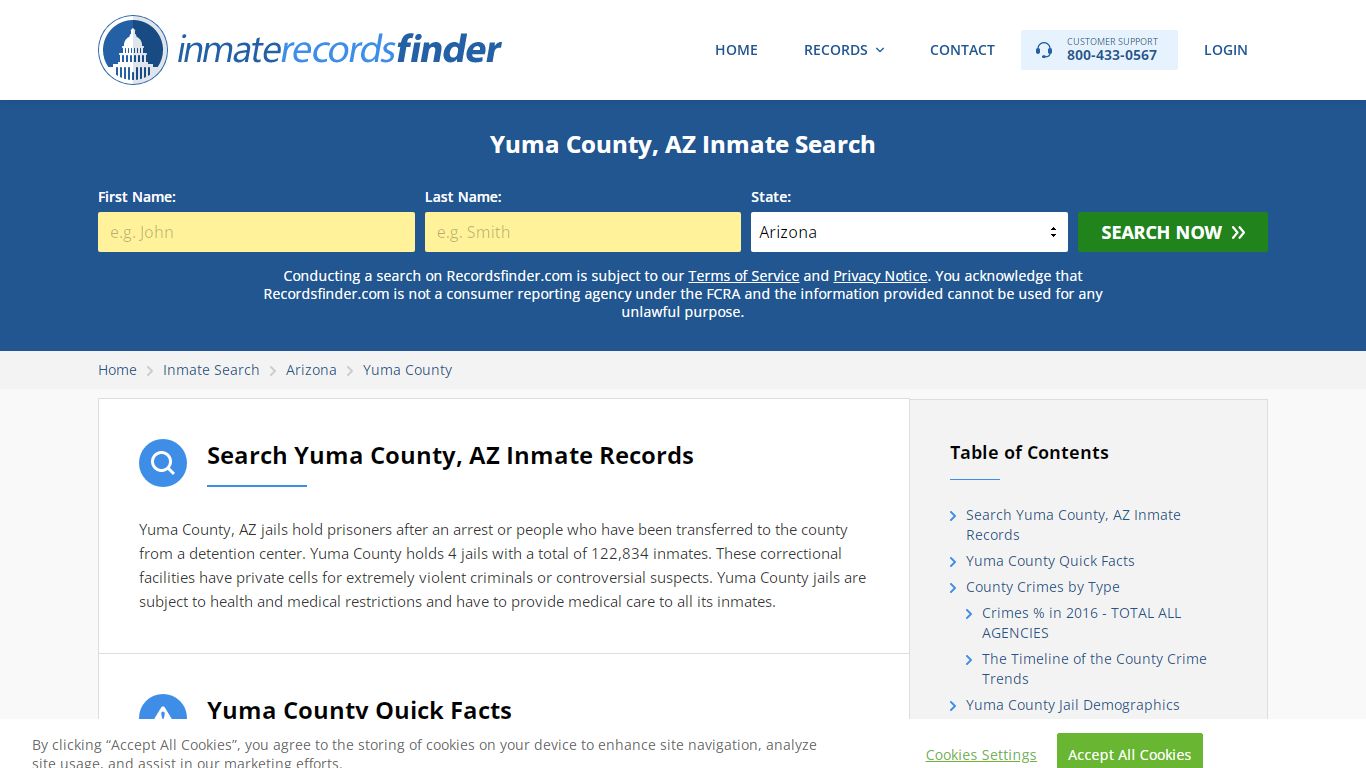 Yuma County, AZ Inmate Lookup & Jail Records Online