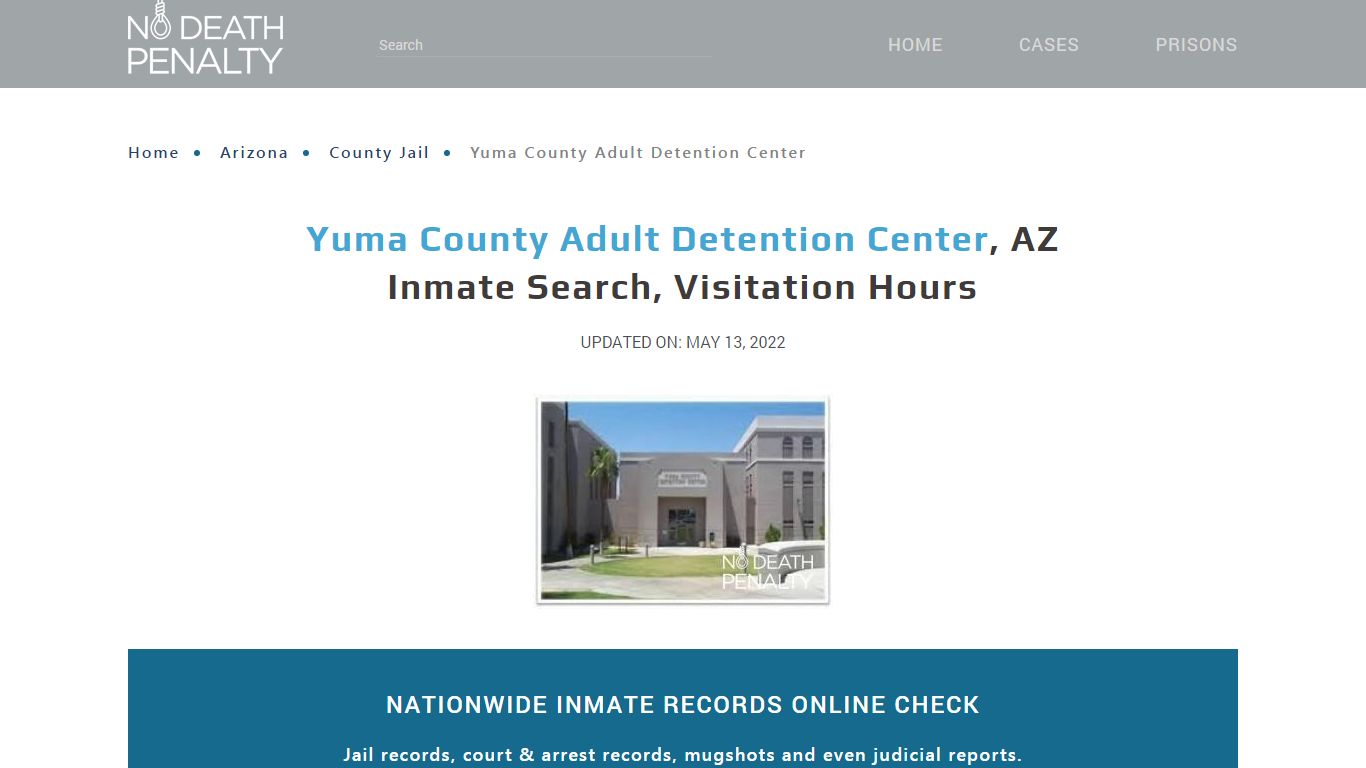 Yuma County Adult Detention Center, AZ Inmate Search ...